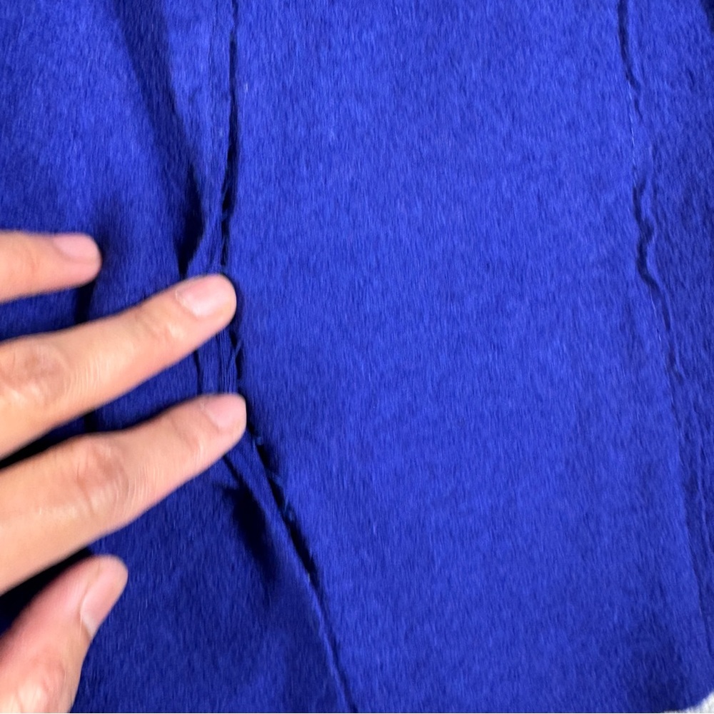 Eileen Fisher Vibrant Blue Wool Snap Closure Jacket Size S Lagenlook Minimalist - Picture 5 of 16